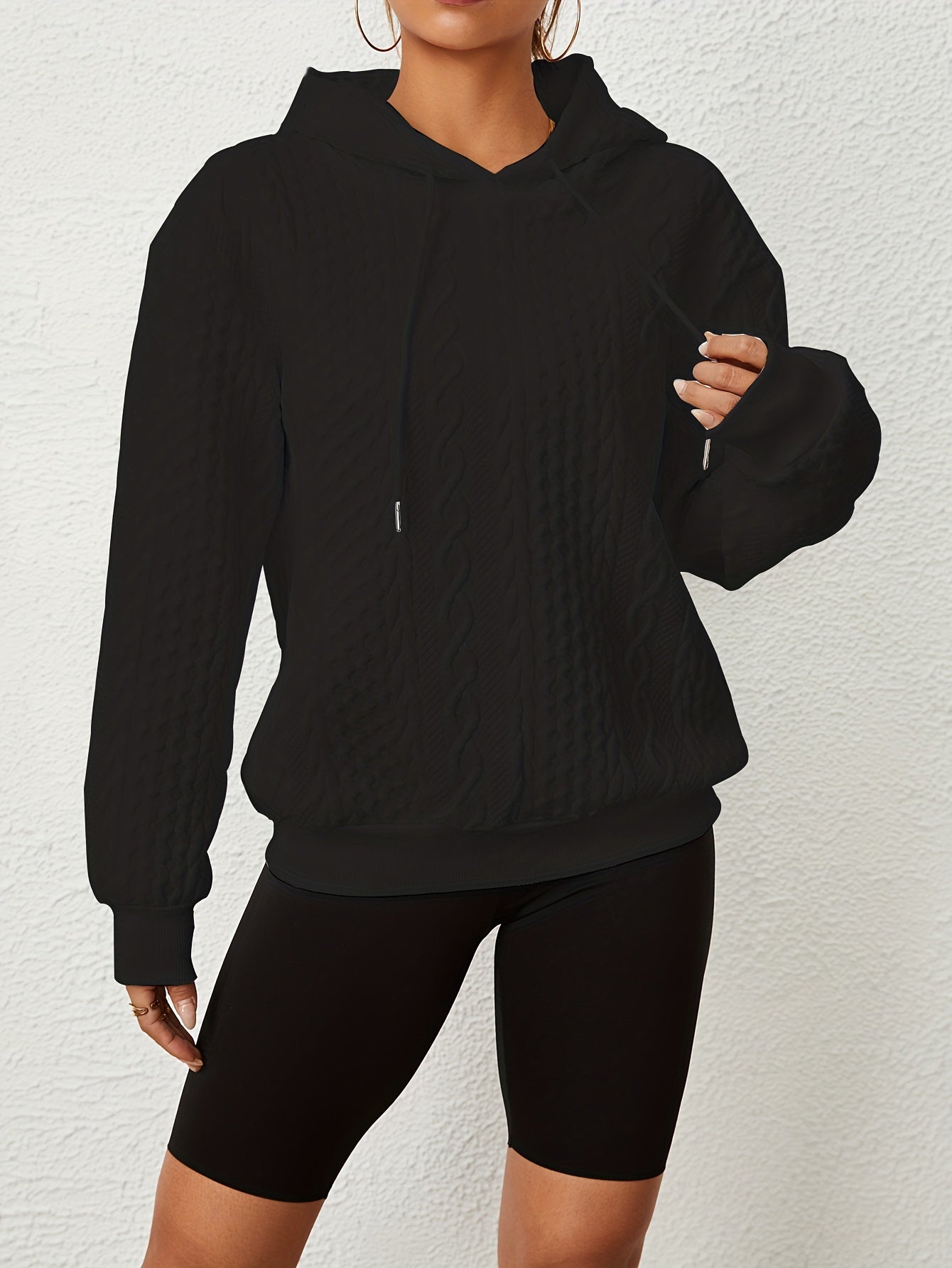 Women's White Textured Cable