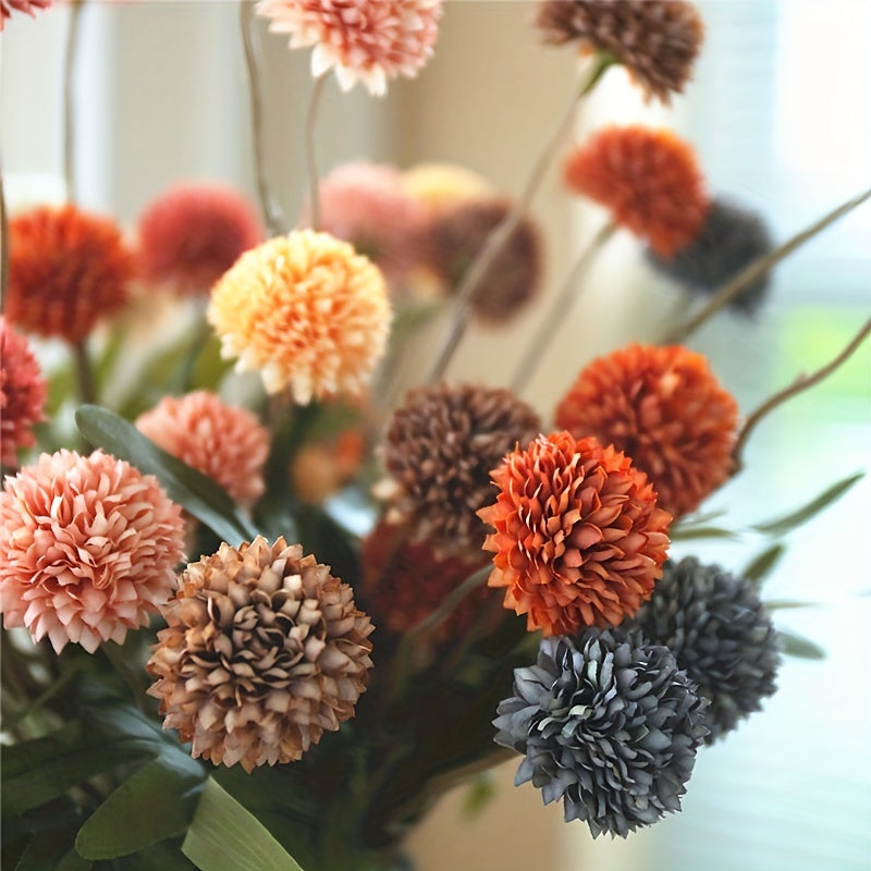 Artificial Dandelion/Pom Pom Flower Bouquet Details