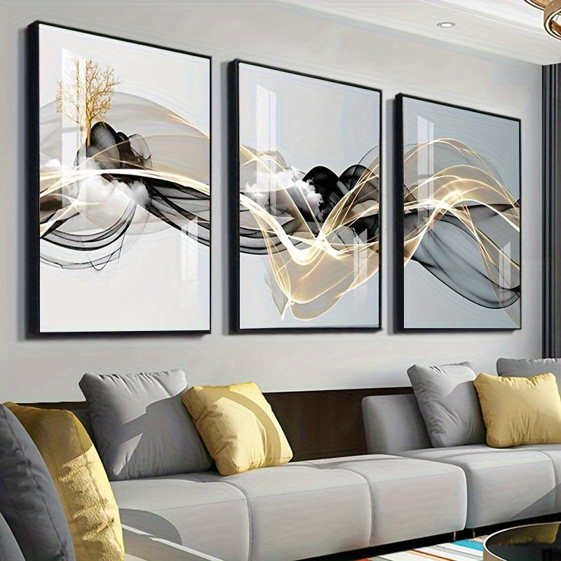 Ethereal Flow in Sepia and Gold"