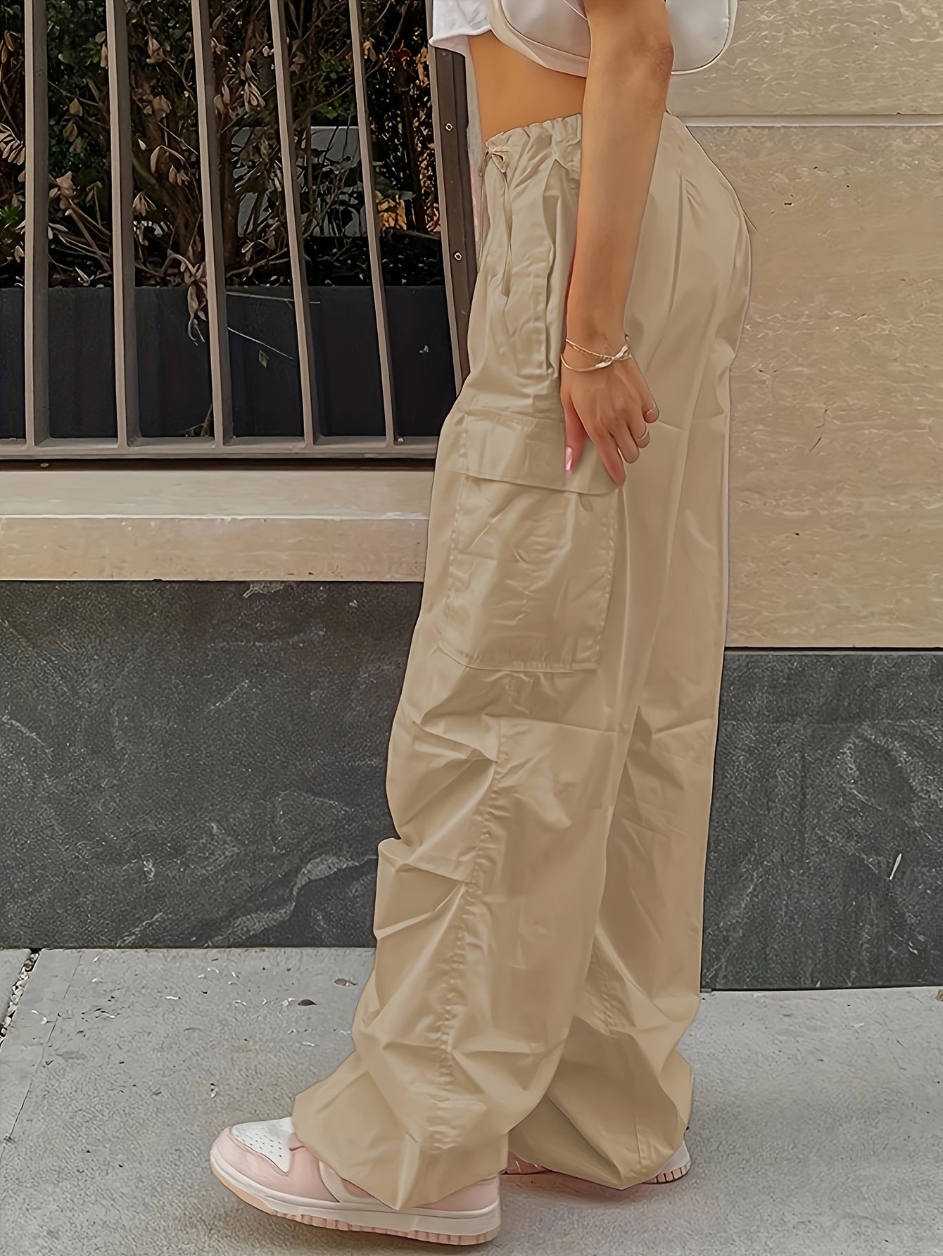 Loose Drawstring Cargo Pants