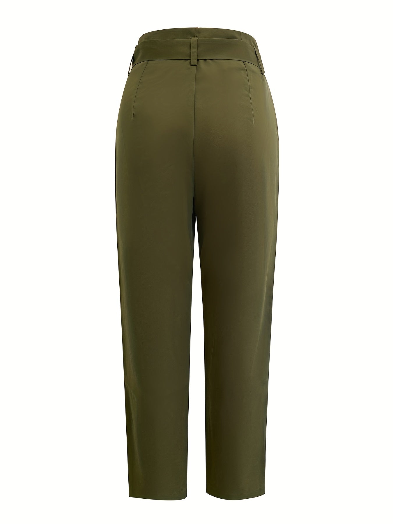 Sky Blue High-Waisted Straight-Leg Trousers