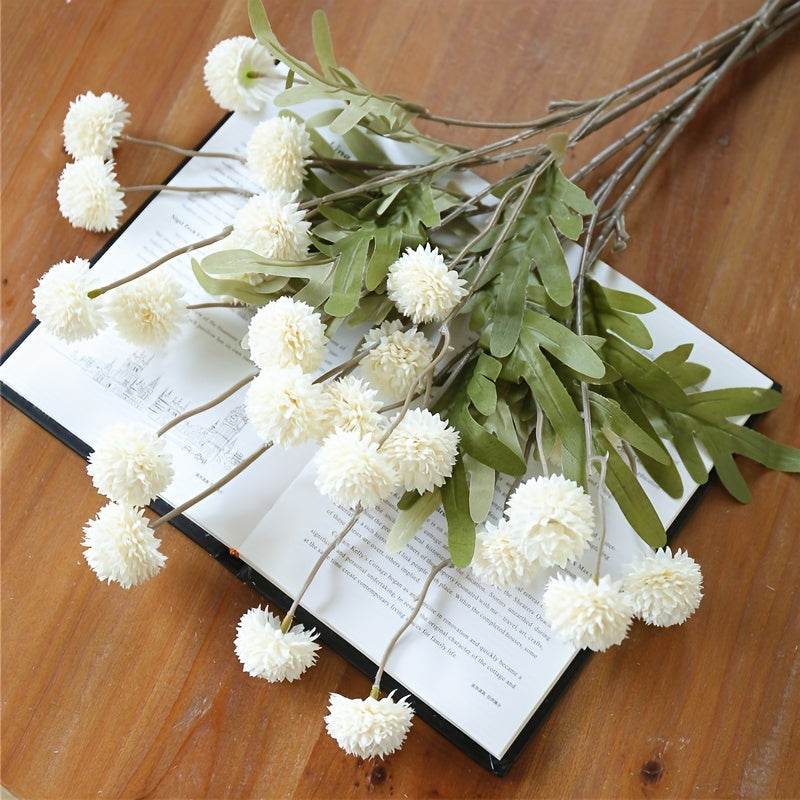Artificial Dandelion/Pom Pom Flower Bouquet Details