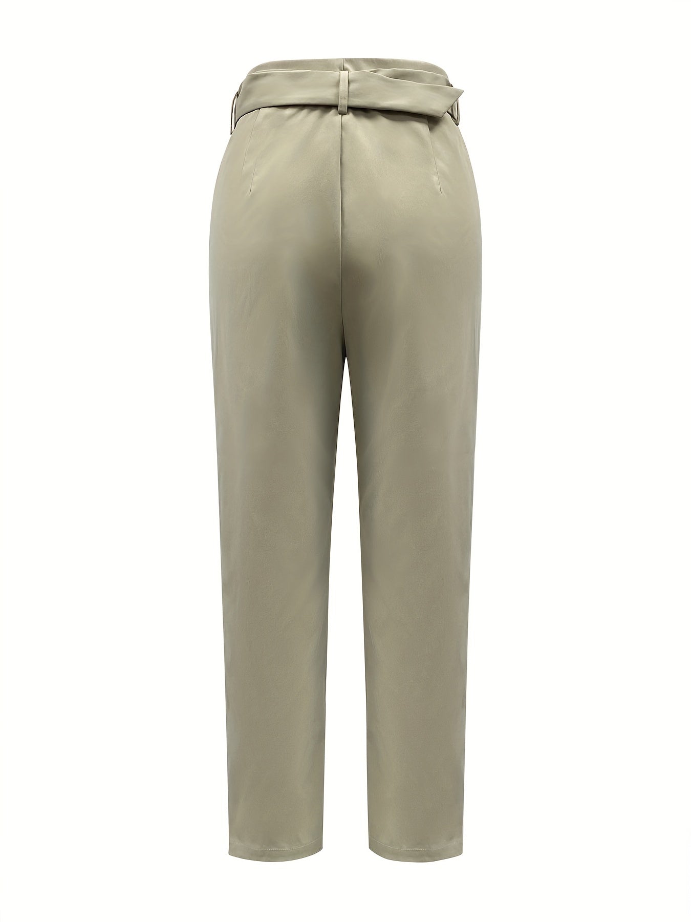 Sky Blue High-Waisted Straight-Leg Trousers