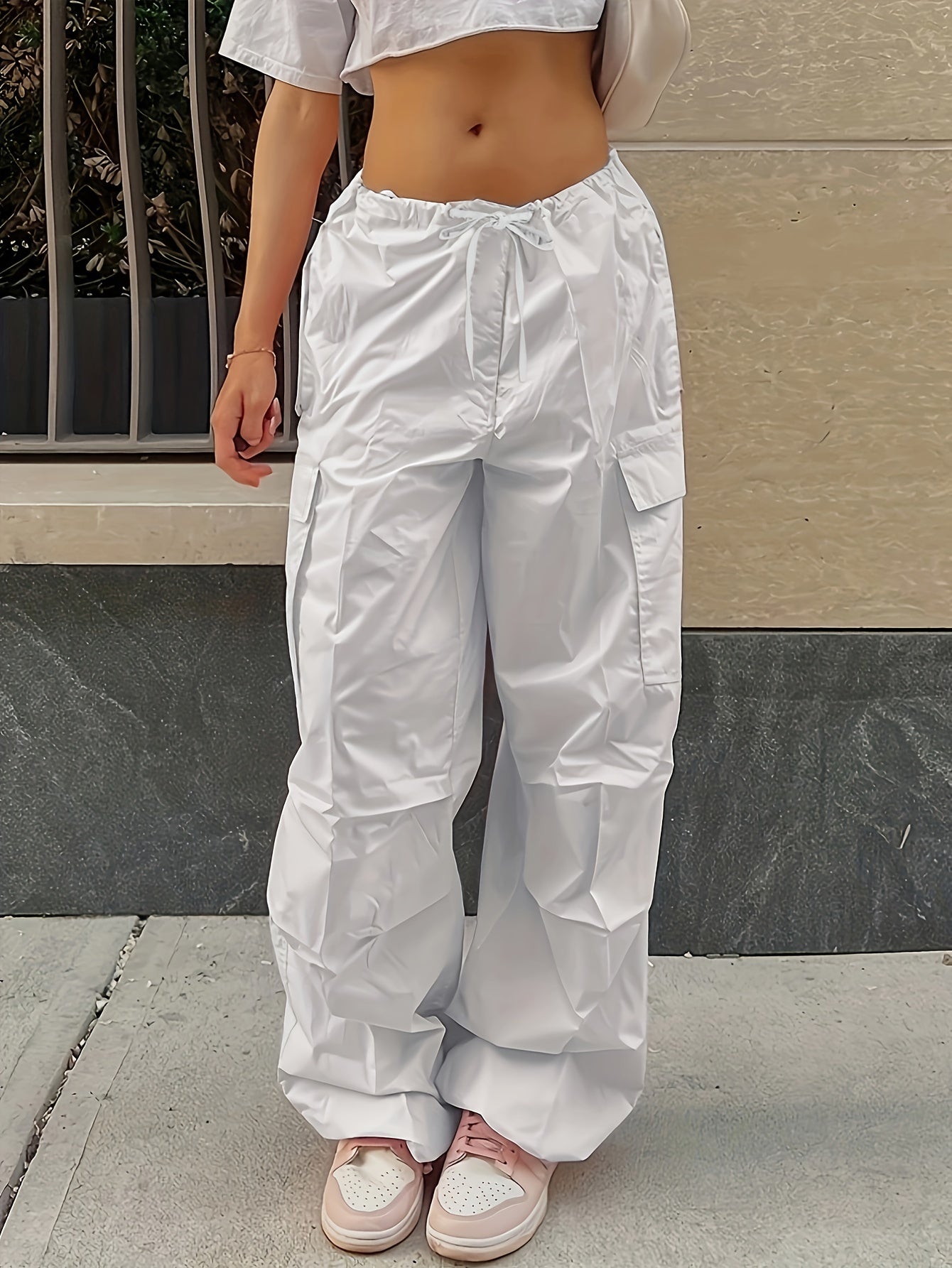 Loose Drawstring Cargo Pants