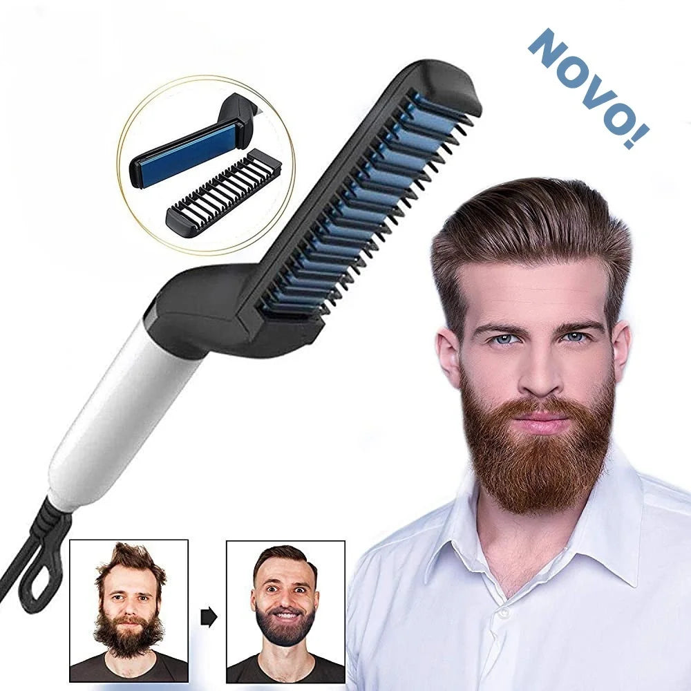 Electric Hair and Beard Straightening Brush