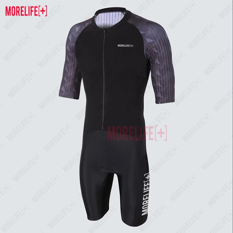 Men's Performance Triathlon/Cycling Skinsuit (Black Camo)