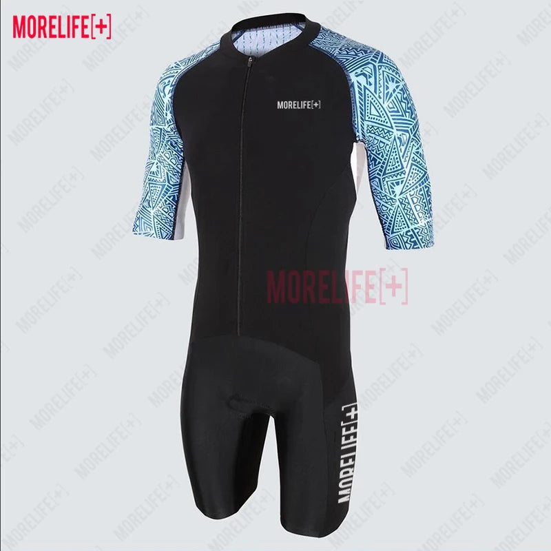 Men's Performance Triathlon/Cycling Skinsuit (Black Camo)