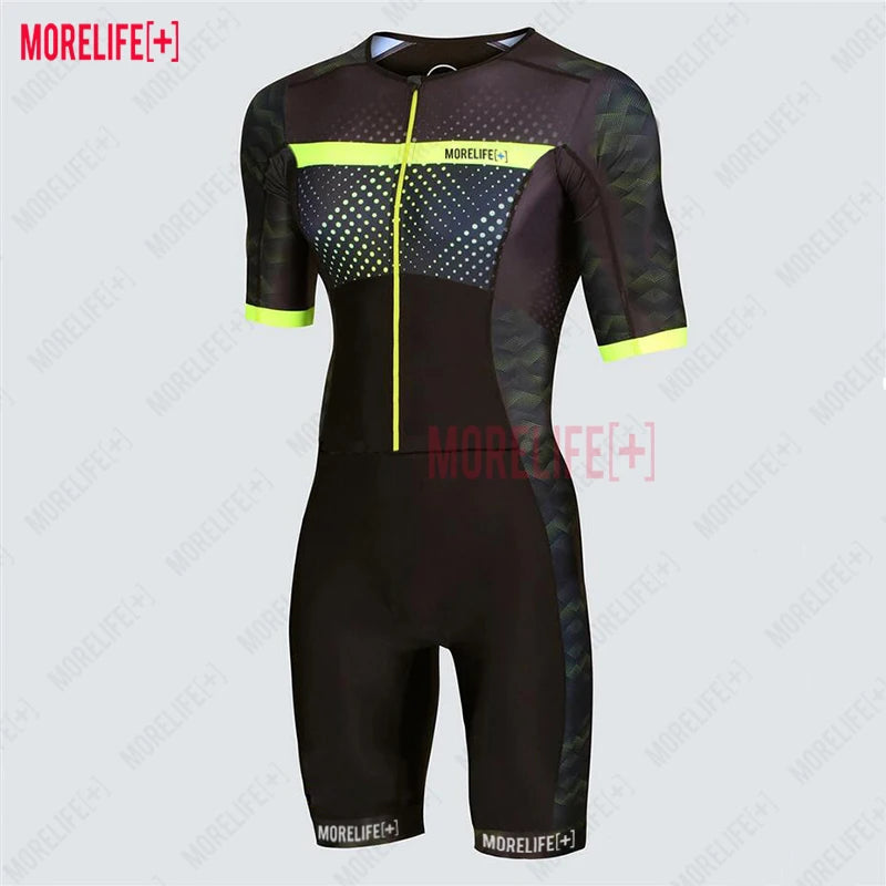 Men's Performance Triathlon/Cycling Skinsuit (Black Camo)