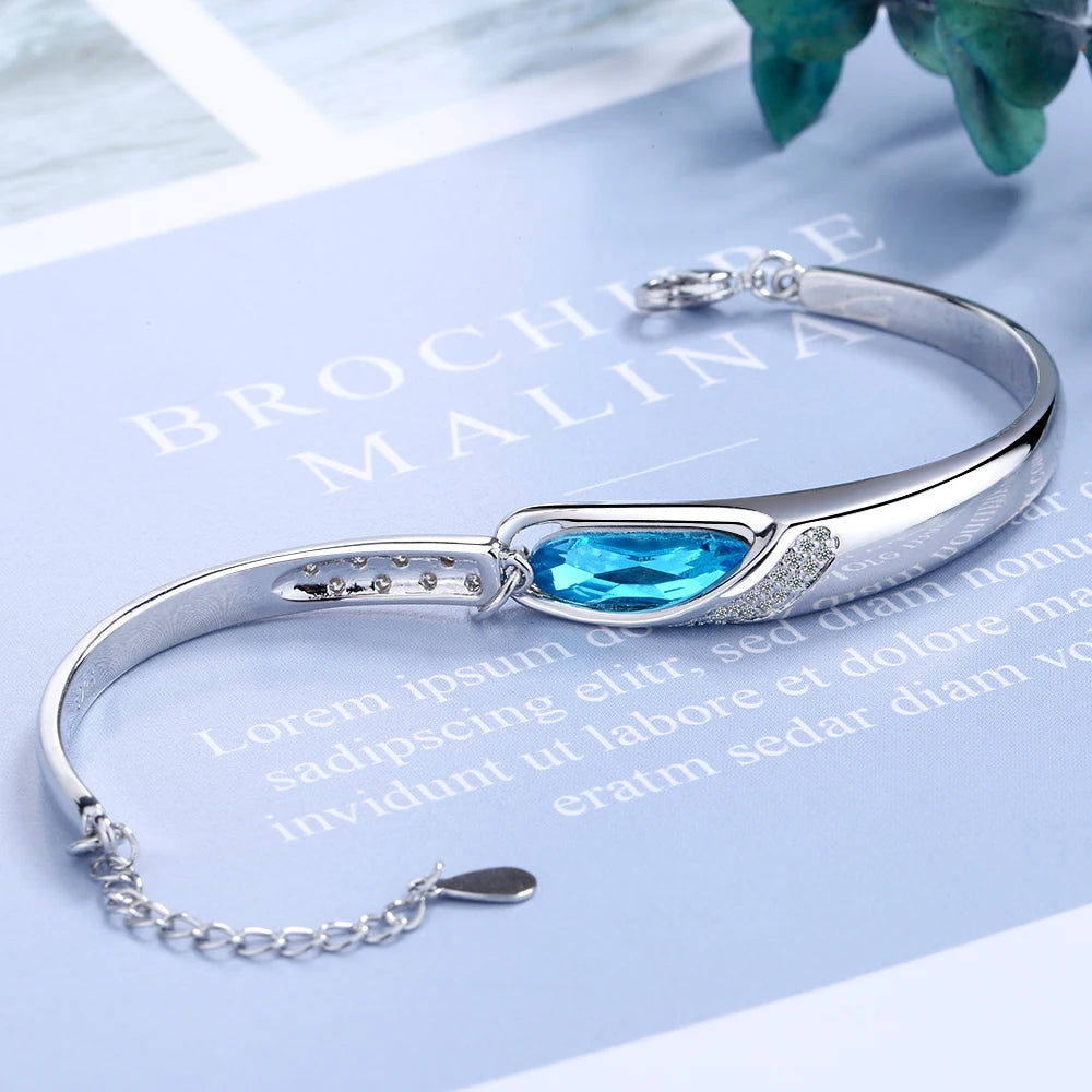 MEEKCAT Blue Gem Open Bangle
