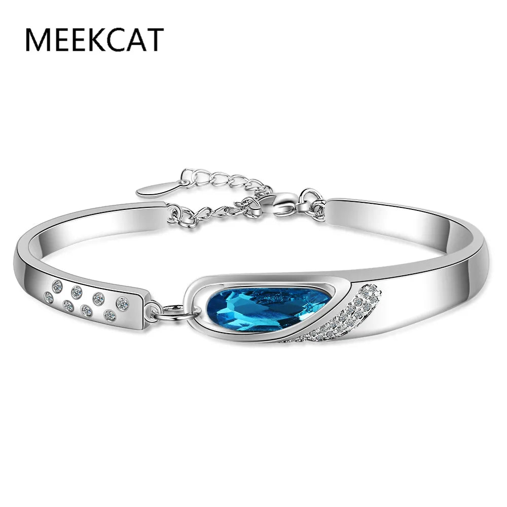 MEEKCAT Blue Gem Open Bangle