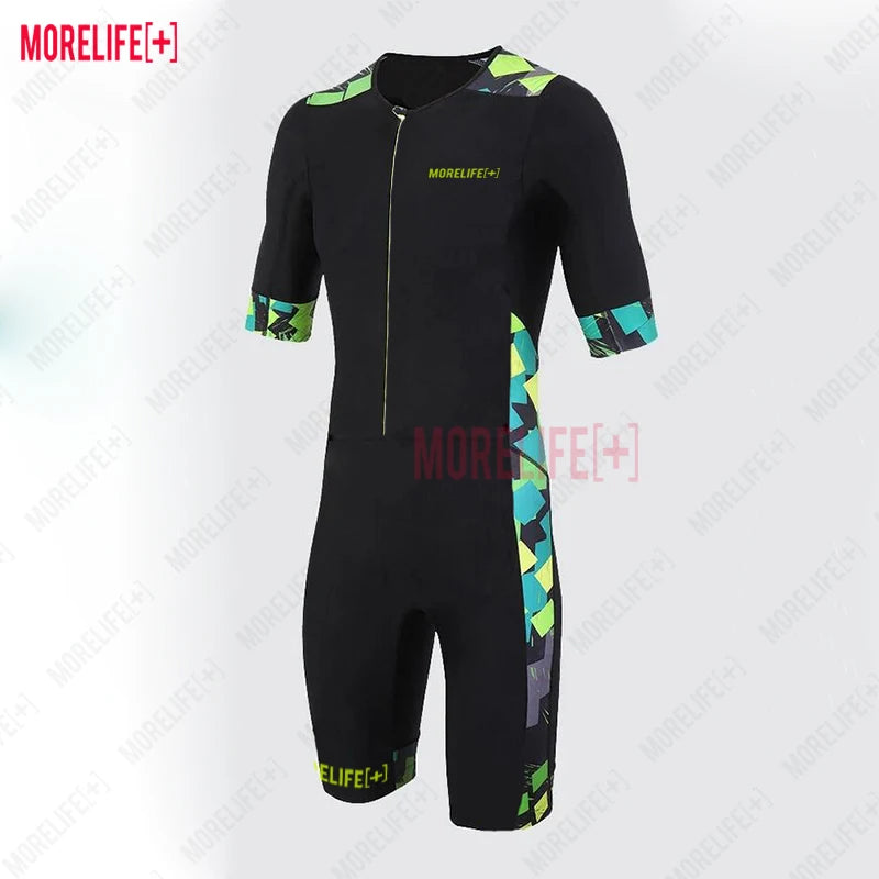 Men's Performance Triathlon/Cycling Skinsuit (Black Camo)