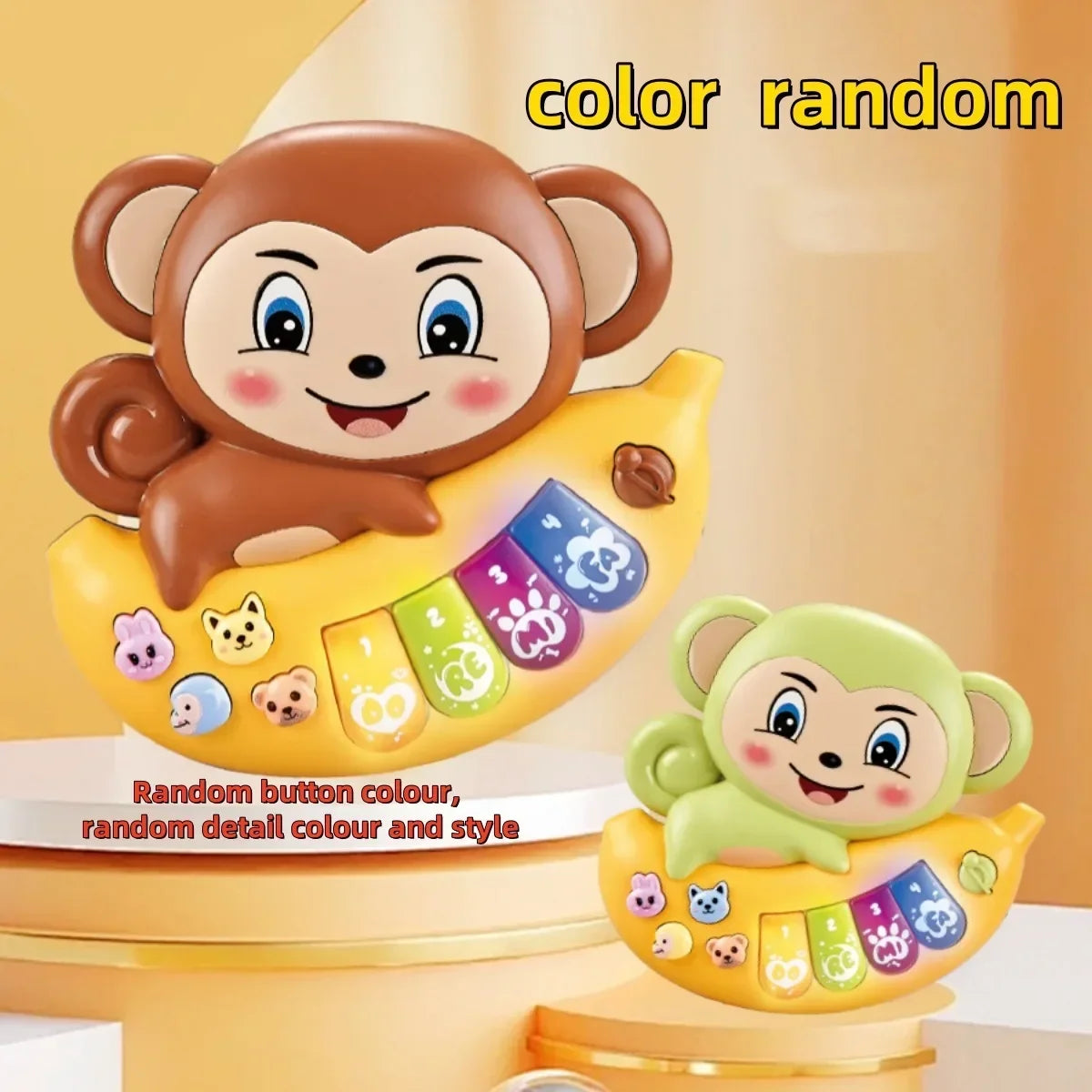 Toddlers Toys Electronic Keyboard Cartoon Lion Animal