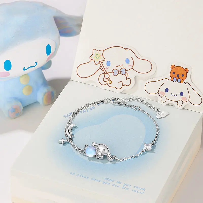 Dainty Silver Cinnamoroll Meteor Bracelet