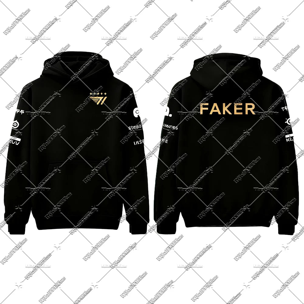 2025 New Esports Team Uniform Hoodies Long Sleeve Sweatshirts World Finals Pullover T1 Team Uniform Fans Clothing Male Outfits