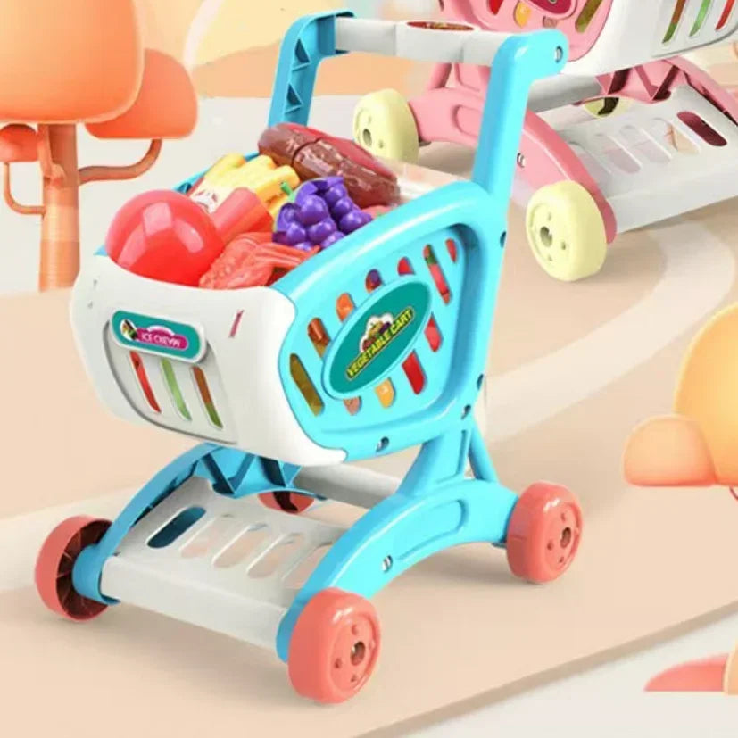 Pretend Play Grocery Cart & Vegetable Set