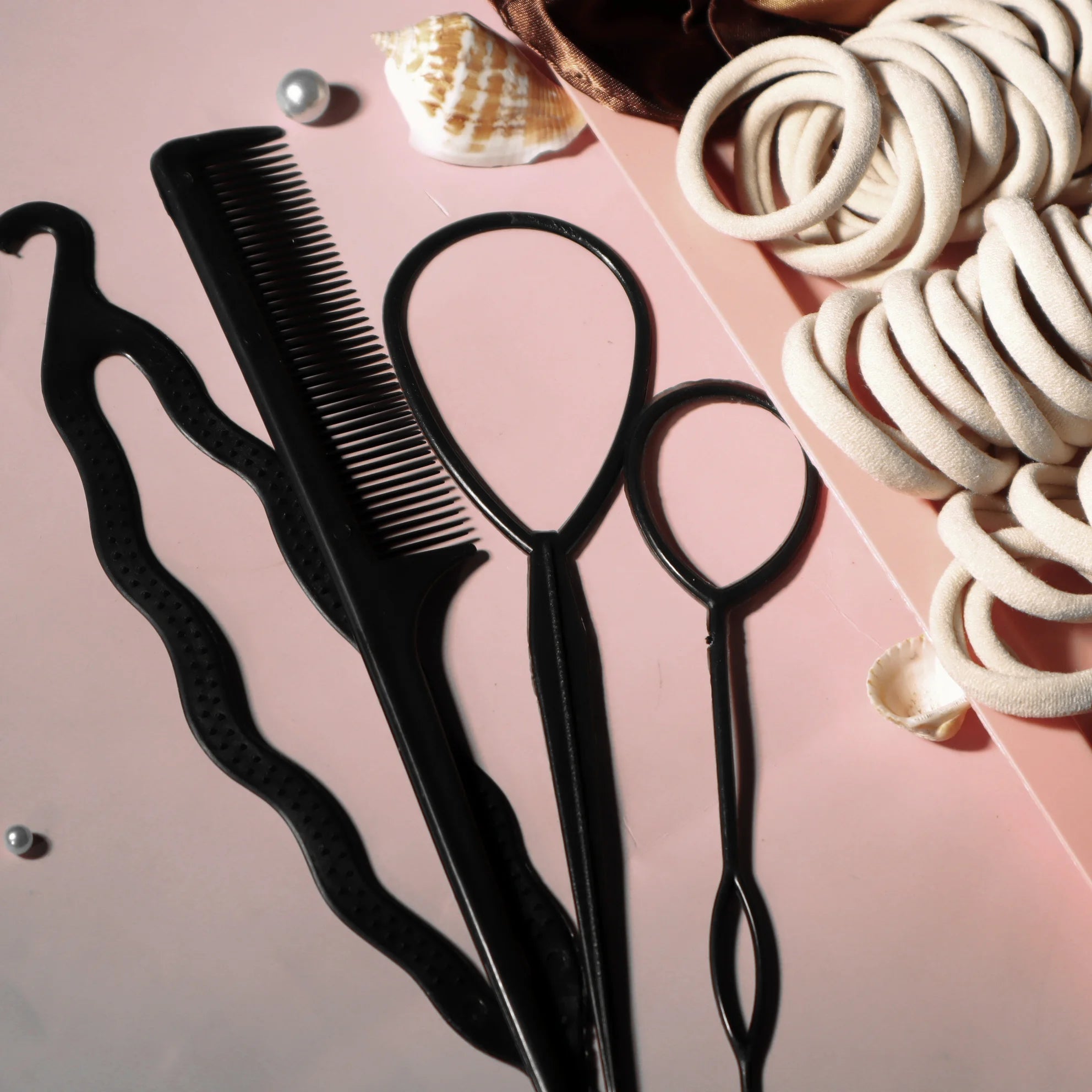 Bulk Elastic & Scrunchie Kit (Neutral Shades)