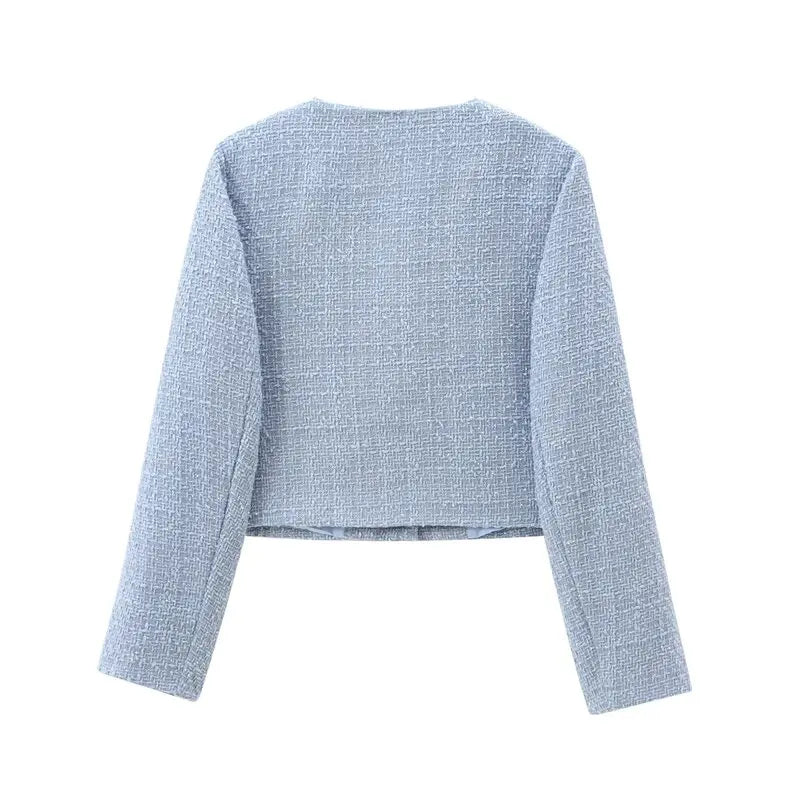 Autumn New Women's Faion Coat Coarse round