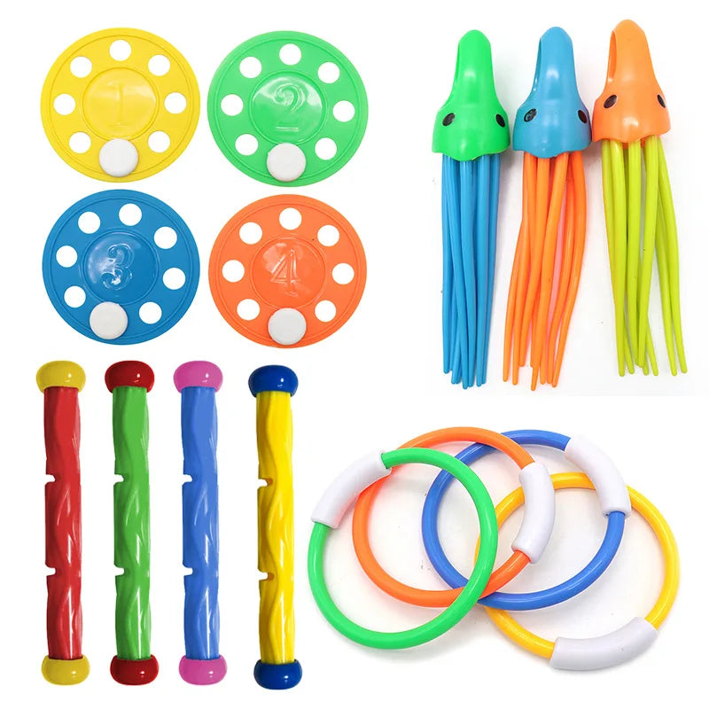 Underwater Diving Rings, Sticks & Torpedo Set