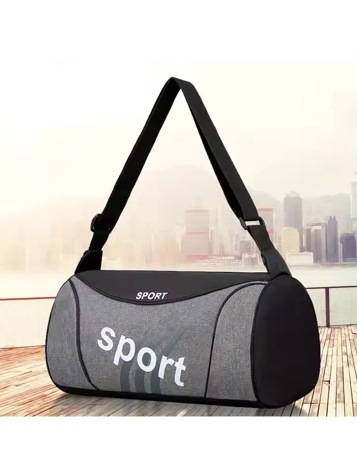Sport Gym Duffel Bag (Gray/Black)