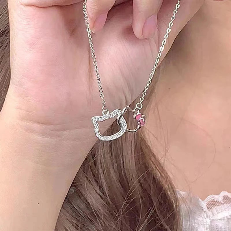 Dainty Silver Character Pendant Necklace