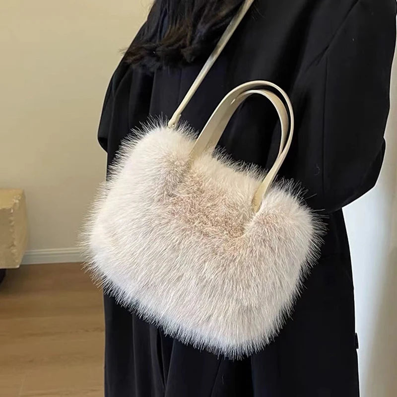Furry Heart Novelty Handbag