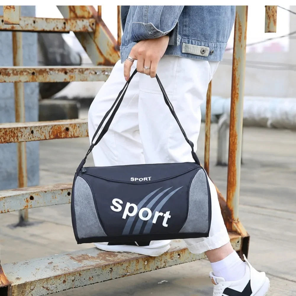 Sport Gym Duffel Bag (Gray/Black)