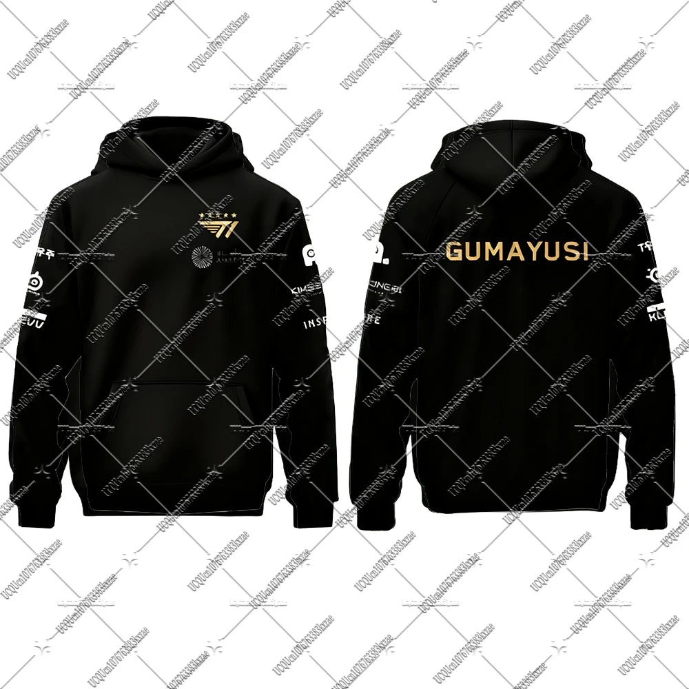 2025 New Esports Team Uniform Hoodies Long Sleeve Sweatshirts World Finals Pullover T1 Team Uniform Fans Clothing Male Outfits