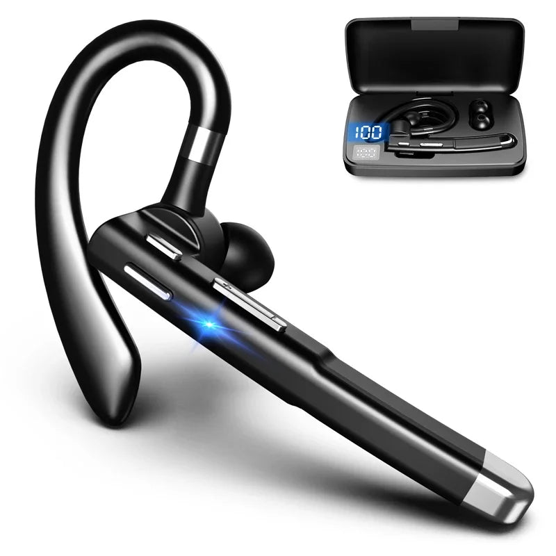 Digital Display Bluetooth Headset with Charging Case
