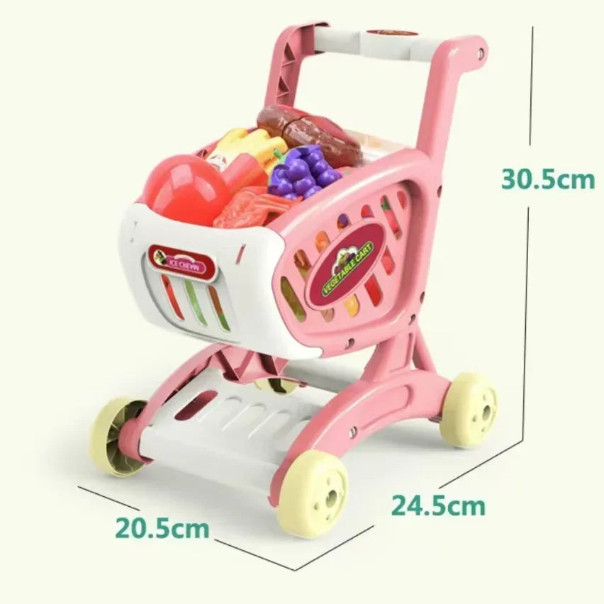 Pretend Play Grocery Cart & Vegetable Set