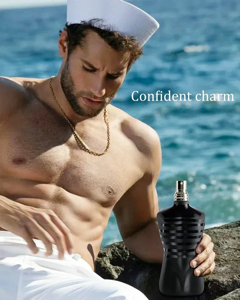 Iconic Sculptural Men's Fragrance Bottle (Navy/Black)
