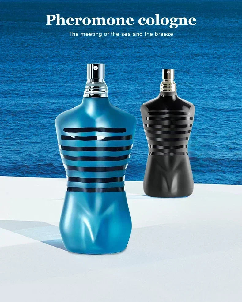 Iconic Sculptural Men's Fragrance Bottle (Navy/Black)