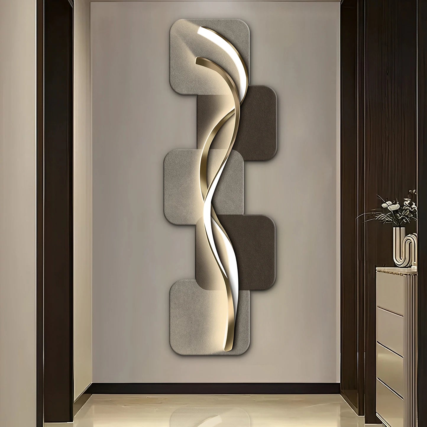 Luxury Abstract LED Wall Sconce