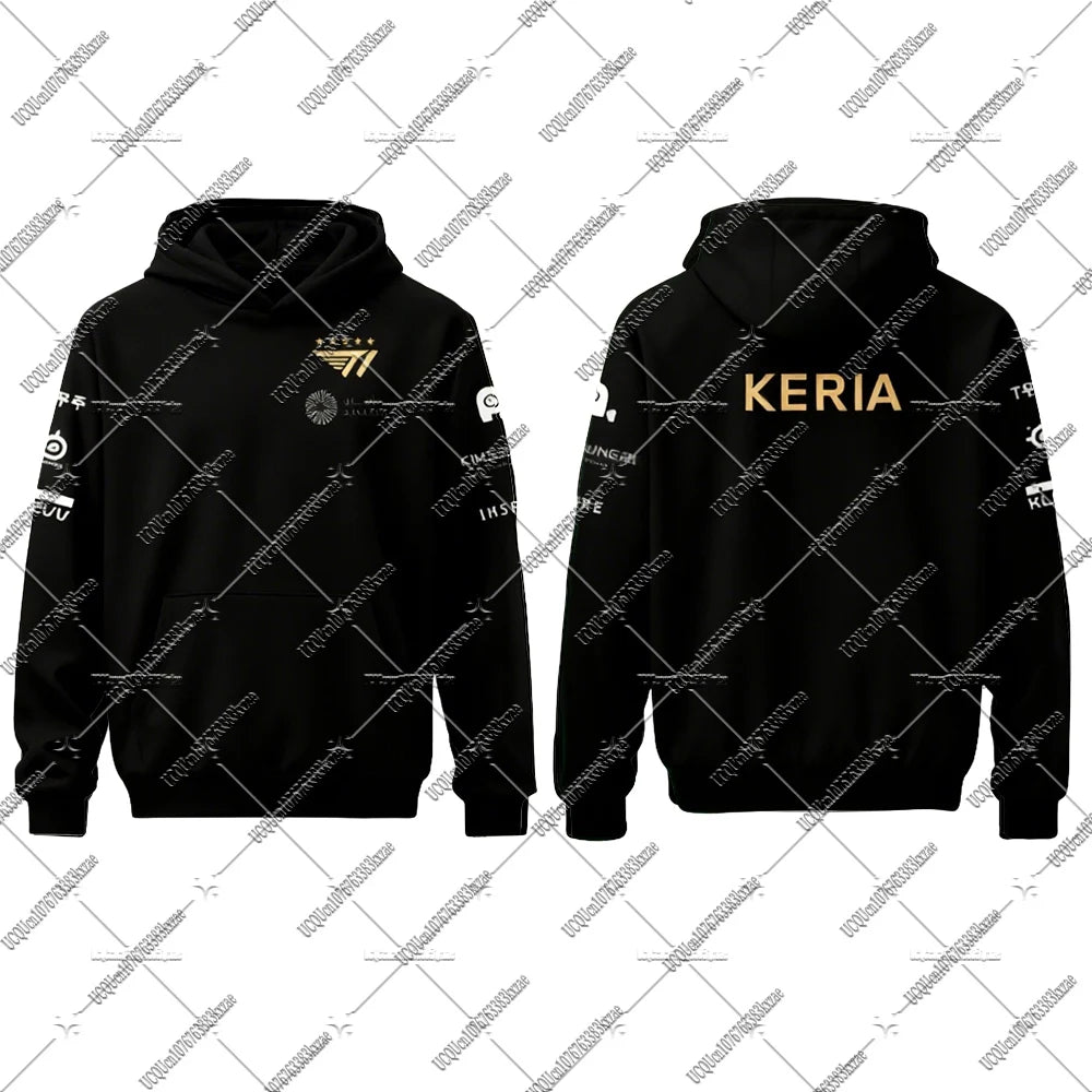 2025 New Esports Team Uniform Hoodies Long Sleeve Sweatshirts World Finals Pullover T1 Team Uniform Fans Clothing Male Outfits