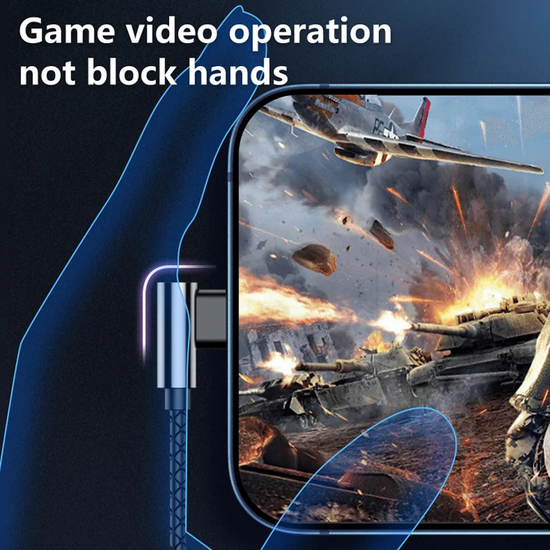 90° L-Shaped Plug Gaming Earbuds for Mobile