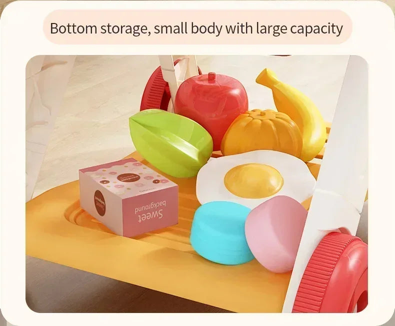 Pretend Play Grocery Cart & Vegetable Set