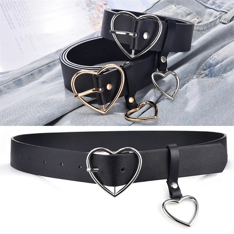 Heart Buckle Statement Belt