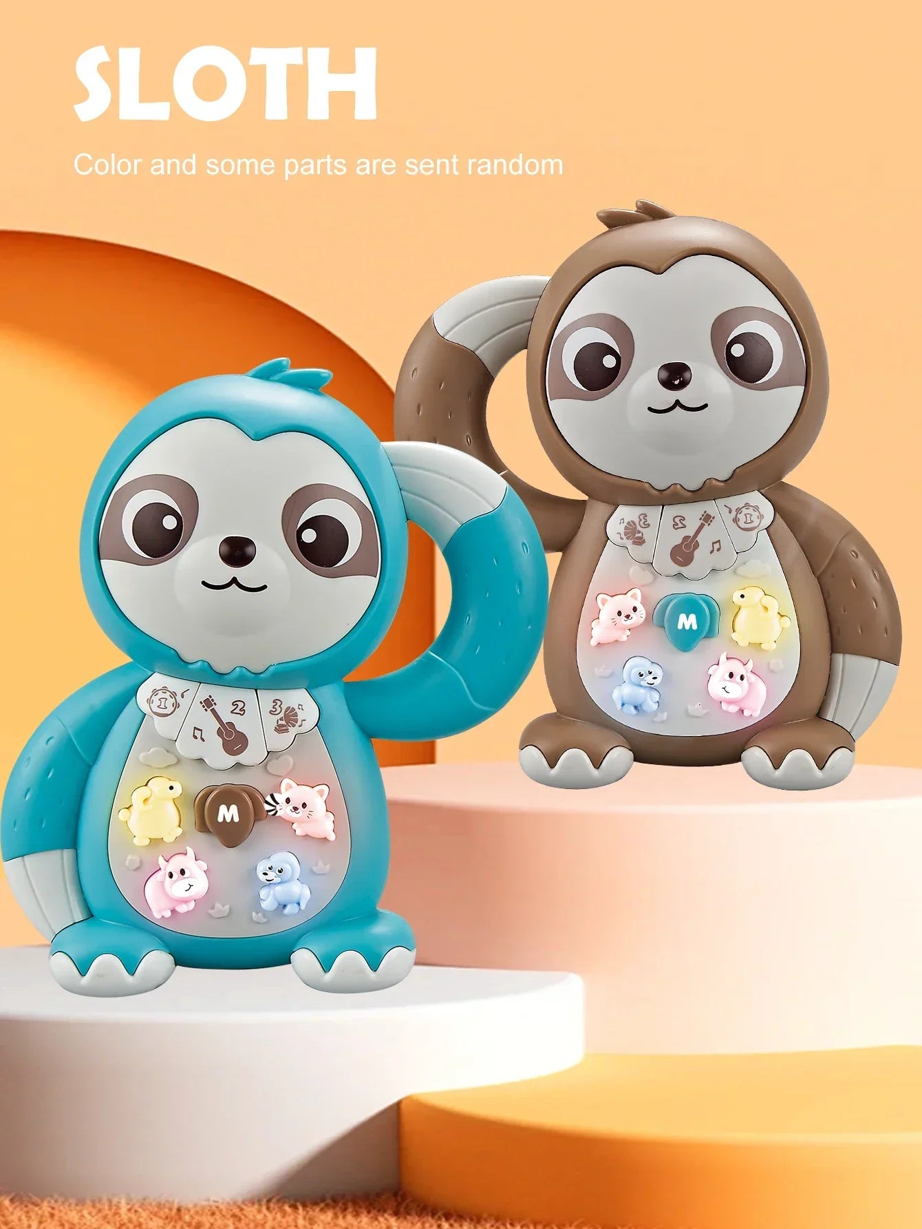 Toddlers Toys Electronic Keyboard Cartoon Lion Animal