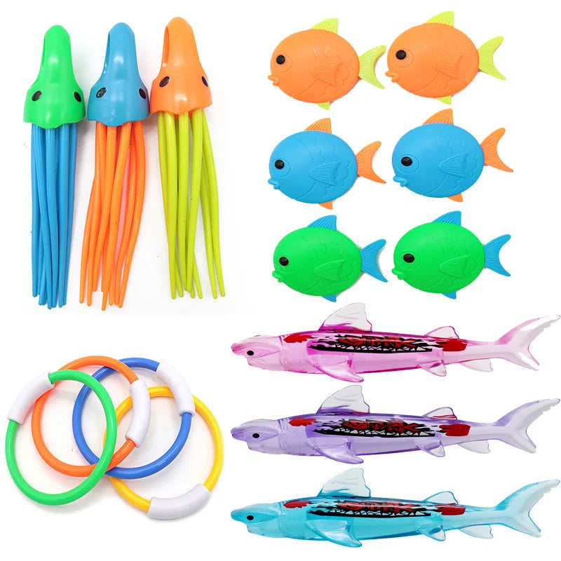 Underwater Diving Rings, Sticks & Torpedo Set