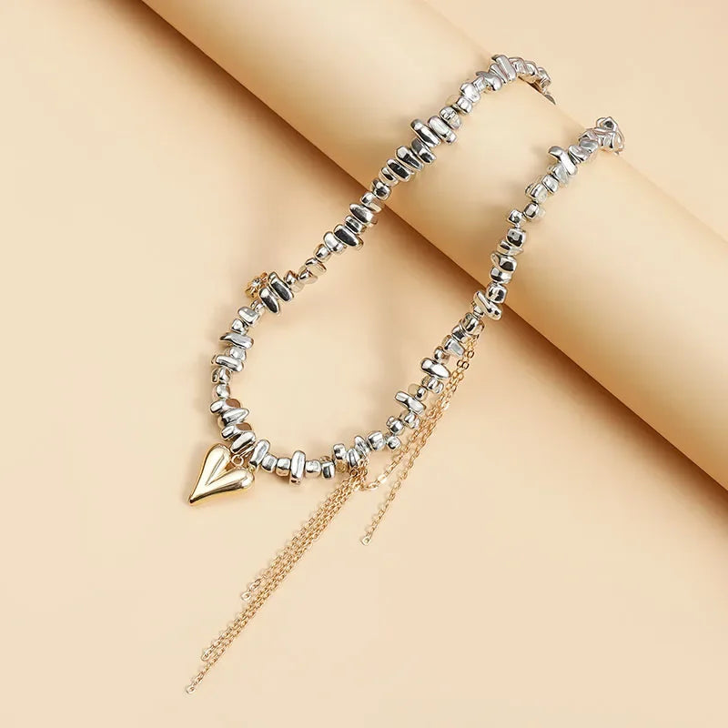 Sparkling Riviera Choker with Crystal Heart Pendant