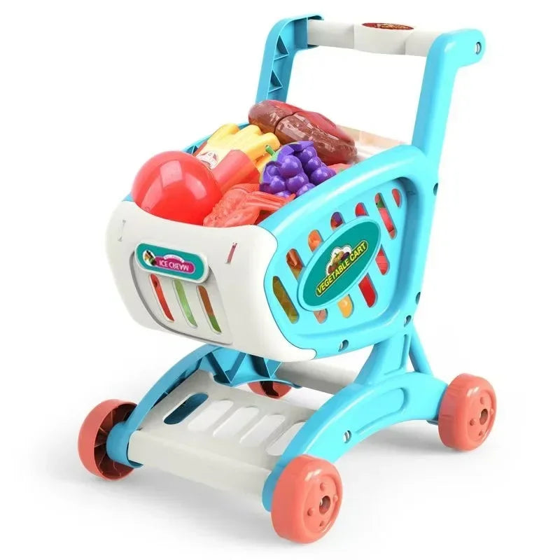 Pretend Play Grocery Cart & Vegetable Set
