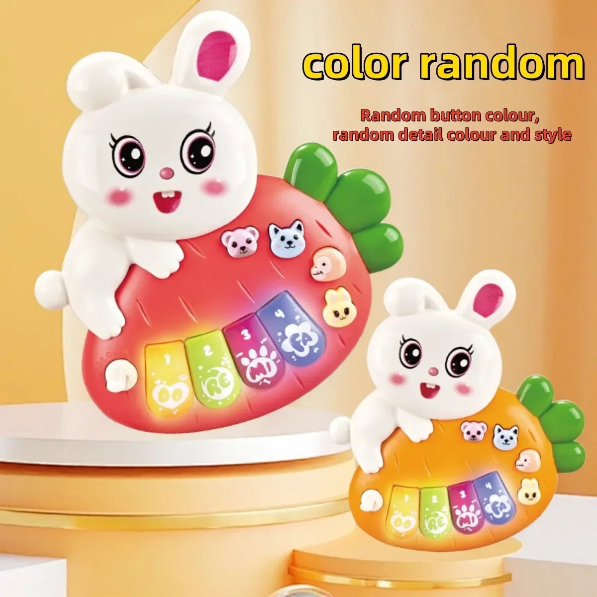 Toddlers Toys Electronic Keyboard Cartoon Lion Animal