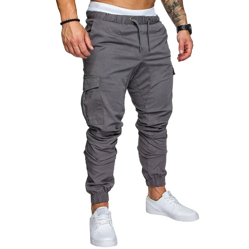 Dark Gray Tactical Cargo Joggers
