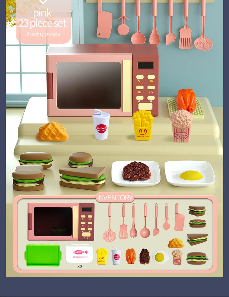 Electronic Microwave Oven & Comprehensive Food Set
