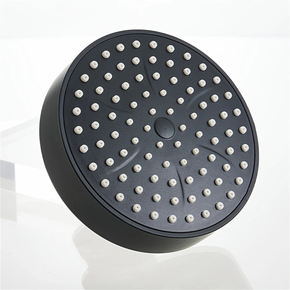 Round Matt Black Rainfall Shower Head