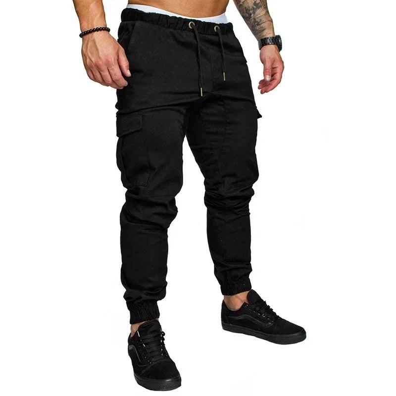 Dark Gray Tactical Cargo Joggers