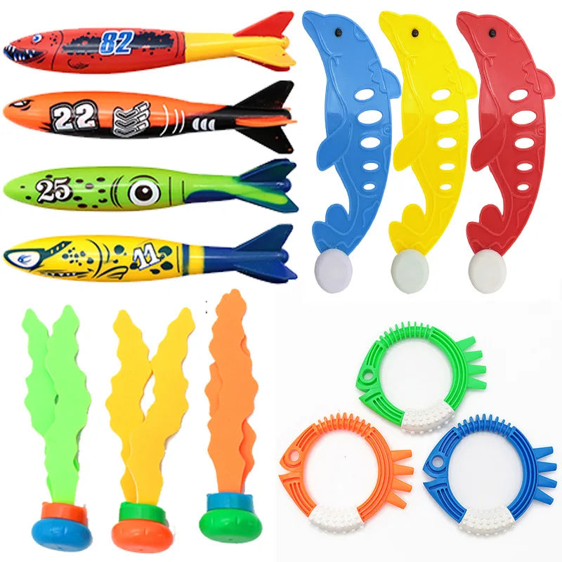 Underwater Diving Rings, Sticks & Torpedo Set