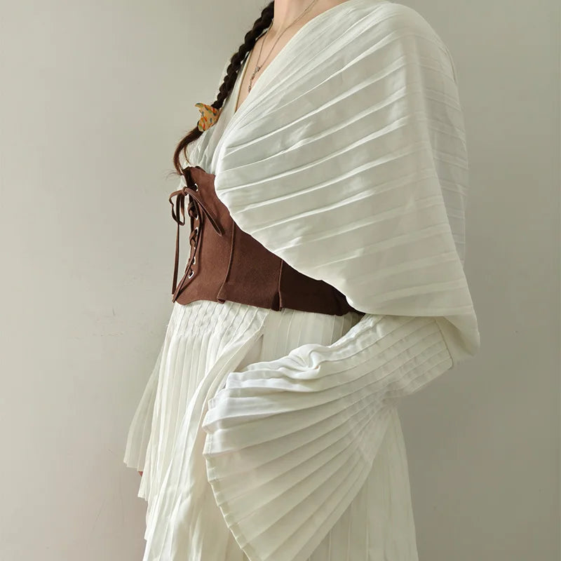 Suede Lace-Up Corset Belt (Waist Cincher)