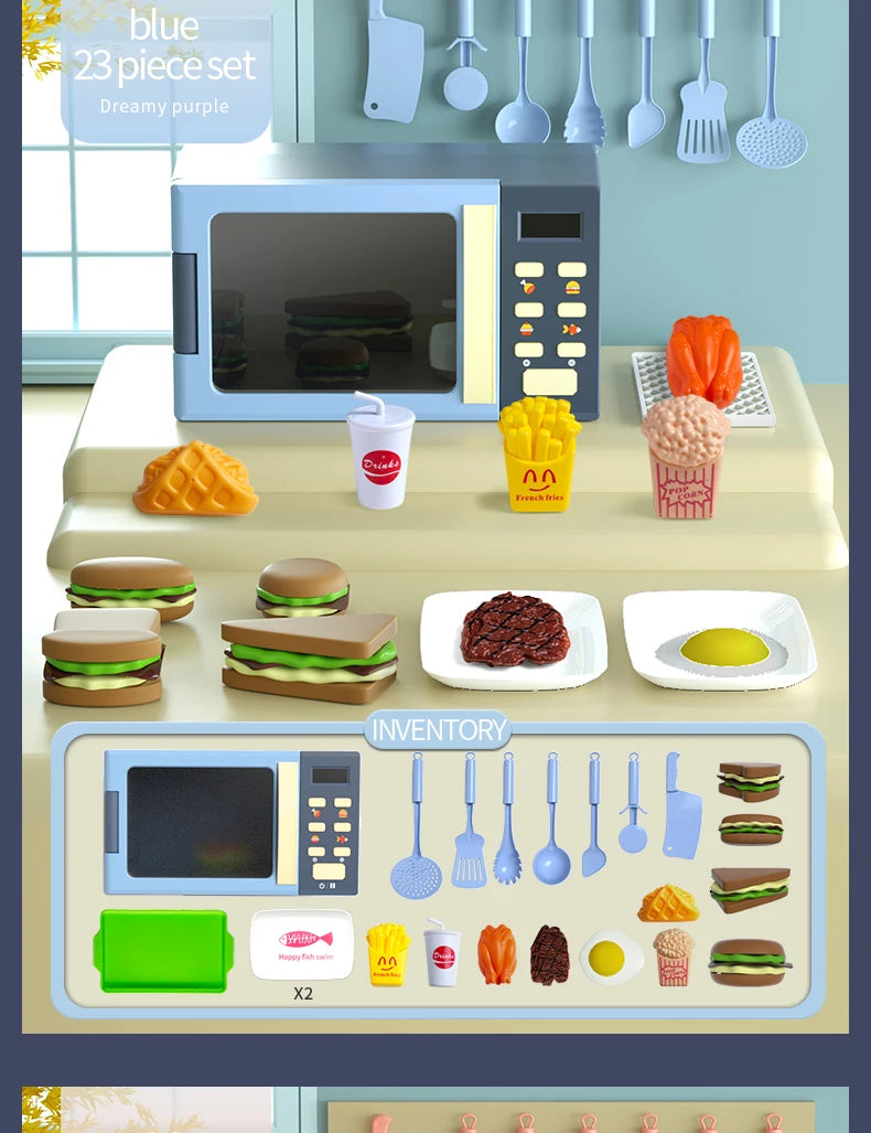 Electronic Microwave Oven & Comprehensive Food Set
