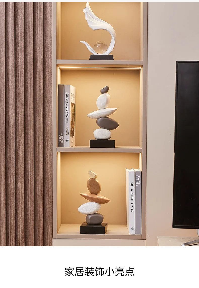 Zen Balancing Stone Sculpture Details