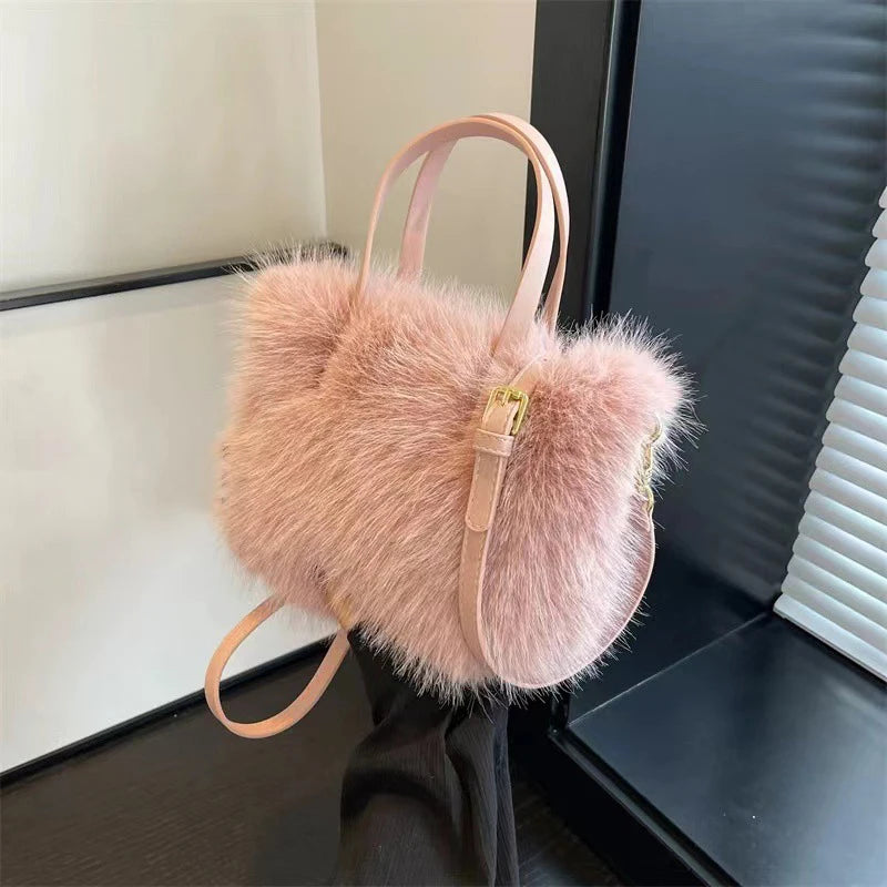 Furry Heart Novelty Handbag